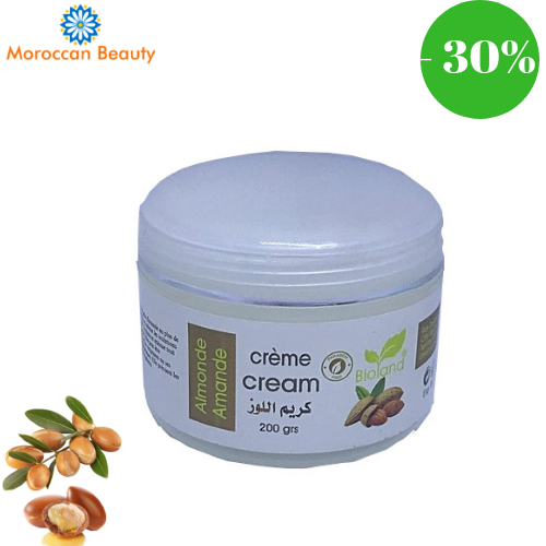 Crème Hydratante des mains et pieds à base d’Amande BIO naturelle 100% - 200Gr